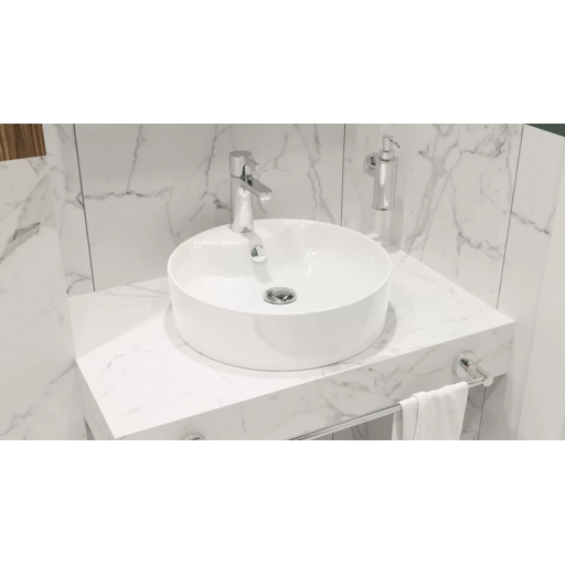 Раковина накладная Sanita Luxe Best Shelf BST43SLWB01SH белая